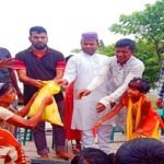 ধর্মপাশায় প্রথম শ্রেণির ঠিকাদার মাঈন উদ্দিনের উদ্যোগে ত্রাণ বিতরণ