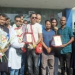 বেতার ও বিটিভি গীতিকার আছাব আলীর স্বদেশ আগমণে সংবর্ধনা