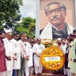 বঙ্গবন্ধুর প্রতিকৃতিতে সিলেট মহানগর শ্রমিক লীগের শ্রদ্ধাঞ্জলি