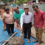 ডোমার পৌরসভায় ১নং ওয়ার্ডে পাকা রাস্তা নির্মাণ কাজের উদ্বোধন