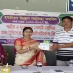 মাটিরাঙ্গায় স্কুল বেঞ্চ,সেলাই মেশিন, বাইসাইকেল বিতরন 