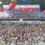 জনসভা মঞ্চে শেখ হাসিনা