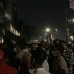 নয়াপল্টন এলাকায় আওয়ামী লীগ নেতাকর্মীদের মিছিল