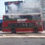 টঙ্গীতে বিআরটিসির দোতলা বাসে আগুন