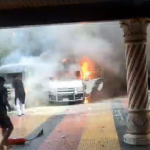 রাজারবাগ পুলিশ হাসপাতালে অ্যাম্বুলেন্সে অগ্নিসংযোগ