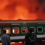টাঙ্গাইলে ট্রেনে আগুন