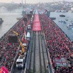 তুরস্কে ফিলিস্তিনিদের সমর্থনে সমাবেশে হাজারো মানুষের ঢল