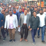 নৈরাজ্যের প্রতিবাদে মনিরামপুরে বিএনপির বিক্ষোভ মিছিল-সমাবেশ