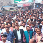 নৈরাজ্যের প্রতিবাদে মনিরামপুরে বিএনপির বিক্ষোভ মিছিল-সমাবেশ