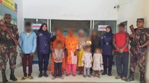 শেরপুরের নালিতাবাড়ী সীমান্তে নারী-শিশুসহ ১০ জনকে পুশইন