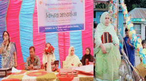ঘোড়ার গাড়িতে চড়িয়ে প্রধান শিক্ষিকাকে বিদায়