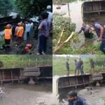 নারায়ণগঞ্জে মহাসড়ক থেকে যাত্রীবাহী বাস খাদে, আহত ১০
