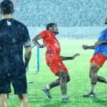 ভারী বৃষ্টিতেও জামালদের অনুশীলন