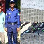 রাঙামাটিতে বার্মিজ বোর্টভর্তি ভারতীয় সিগারেটসহ পাহাড়ি যুবক আটক