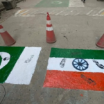 জবিতে পাকিস্তানের পতাকার পাশে আঁকা হলো ভারতের পতাকা