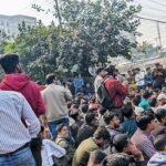 নির্বাচন কমিশনের সামনে ছাত্রদলের অবস্থান