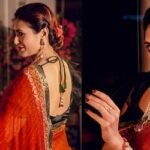 লাল শাড়িতে নজর কাড়লেন কুসুম শিকদার