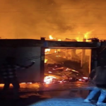 নোয়াখালীতে আগুনে পুড়ে ছাই ৭ দোকান