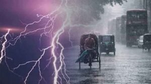 রাতে ঢাকাসহ ১৩ জেলায় ৮০ কিমি বেগে ঝড় ও বজ্রবৃষ্টির আশঙ্কা